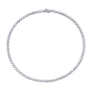 18.13 Carat Diamond Emerald Cut Necklace