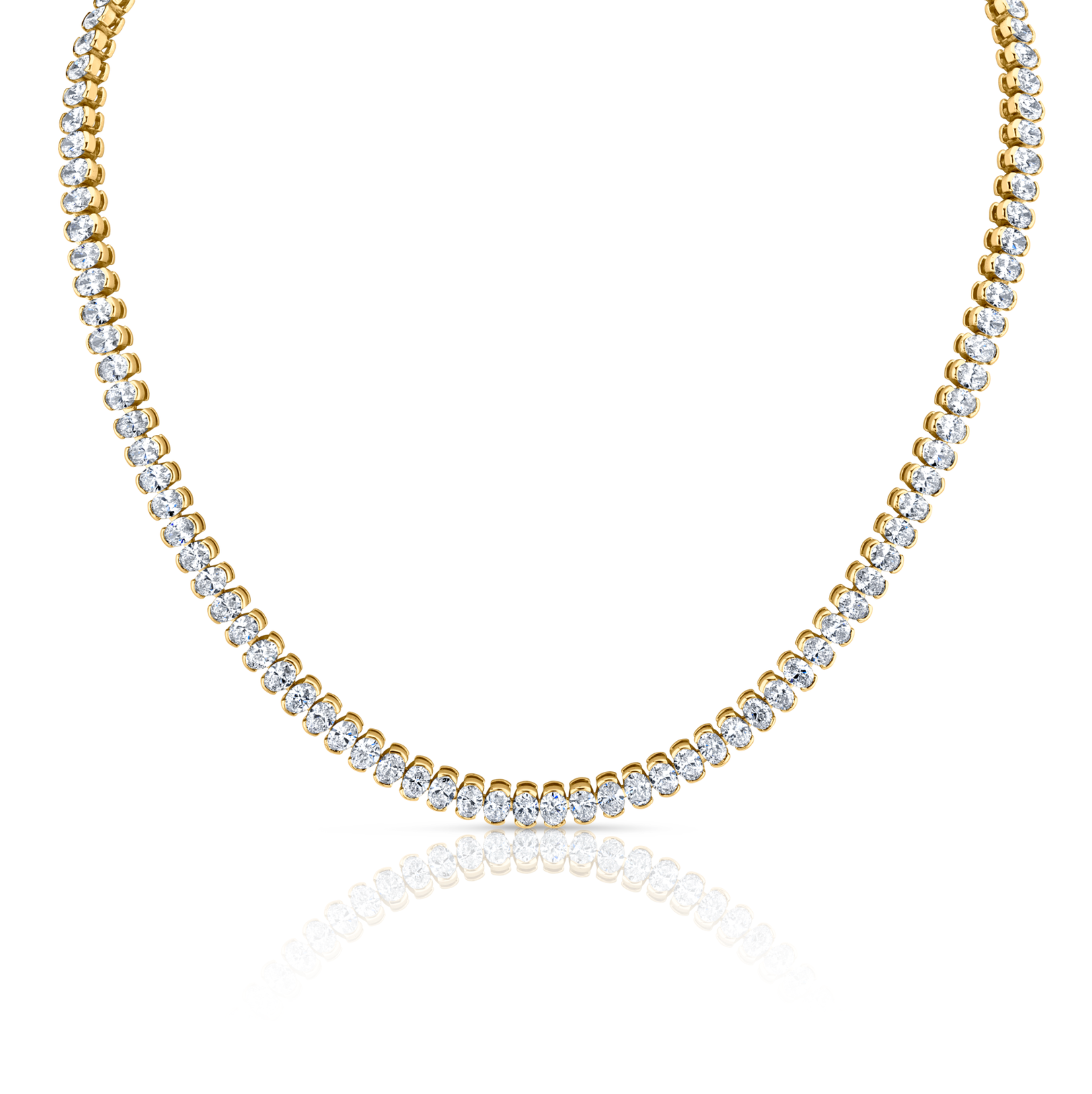 22.46 Carat Oval Cut Diamond Necklace