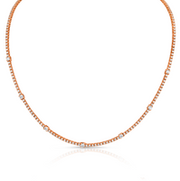 4.44 Carat Round Cut Diamond Necklace