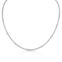 4.44 Carat Round Cut Diamond Necklace