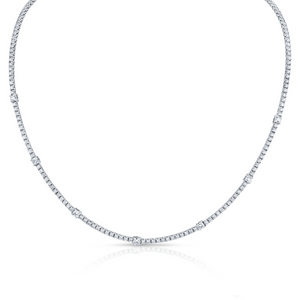 4.44 Carat Round Cut Diamond Necklace