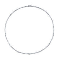 4.44 Carat Round Cut Diamond Necklace