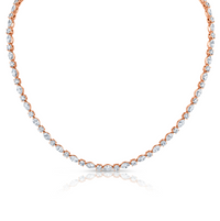 Alternating Round and Marquise-Cut Diamond Necklace