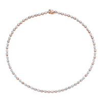 Alternating Round and Marquise-Cut Diamond Necklace