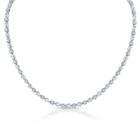 Alternating Round and Marquise-Cut Diamond Necklace