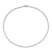 Alternating Round and Marquise-Cut Diamond Necklace