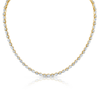 Alternating Round and Marquise-Cut Diamond Necklace