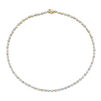 Alternating Round and Marquise-Cut Diamond Necklace