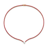 Straight Line Ruby  Necklace with Diamond Accent