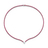 Straight Line Ruby  Necklace with Diamond Accent