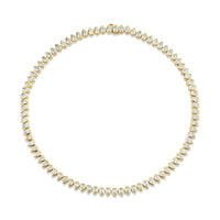 Pear Diamond Bezel Necklace