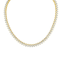 Pear Diamond Bezel Necklace