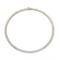 Straight Line Pear Diamond Necklace