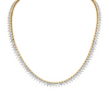 Straight Line Pear Diamond Necklace