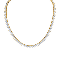 Straight Line Pear Diamond Necklace