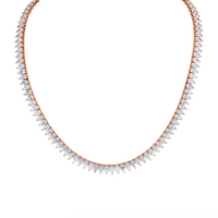 Straight Line Pear Diamond Necklace