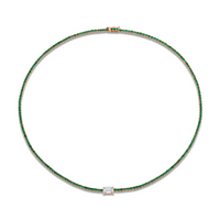 5.8 Carat Diamond Accent Straight Line Necklace