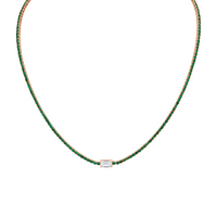 5.8 Carat Diamond Accent Straight Line Necklace