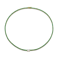 5.8 Carat Diamond Accent Straight Line Necklace