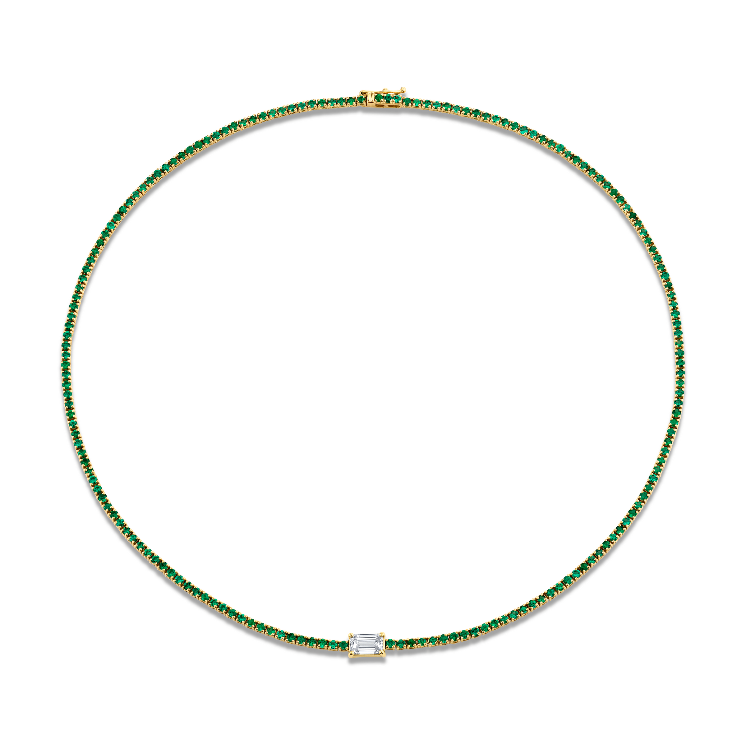 5.8 Carat Diamond Accent Straight Line Necklace