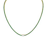 5.8 Carat Diamond Accent Straight Line Necklace