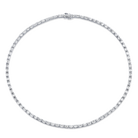 16.19 Carat 18k White Gold East West Necklace