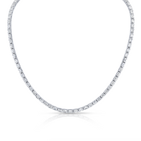 16.19 Carat 18k White Gold East West Necklace