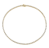 16.19 Carat 18k White Gold East West Necklace