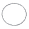 Straight Line Oval Diamond Necklace