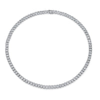 Straight Line Oval Diamond Necklace