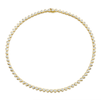 Heart Shaped Diamond Bezel Necklace
