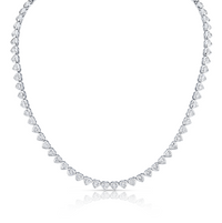 Heart Shaped Diamond Bezel Necklace