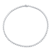 Heart Shaped Diamond Bezel Necklace