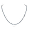 Straight Line 5.2mm Round Diamond 4-Prong Necklace