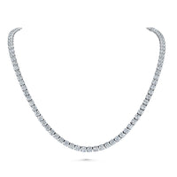 Straight Line 5.2mm Round Diamond 4-Prong Necklace
