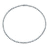 Straight Line 5.2mm Round Diamond 4-Prong Necklace