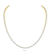 East West Straight Line Pear Diamond Necklace