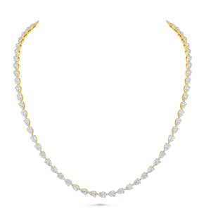East West Straight Line Pear Diamond Necklace