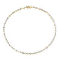 East West Straight Line Pear Diamond Necklace