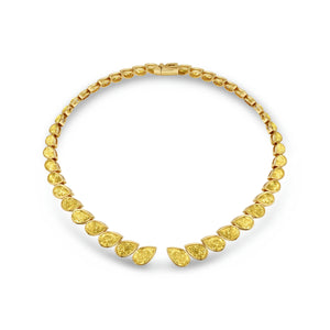 Pear Shape Diamonds Bezel Set Choker