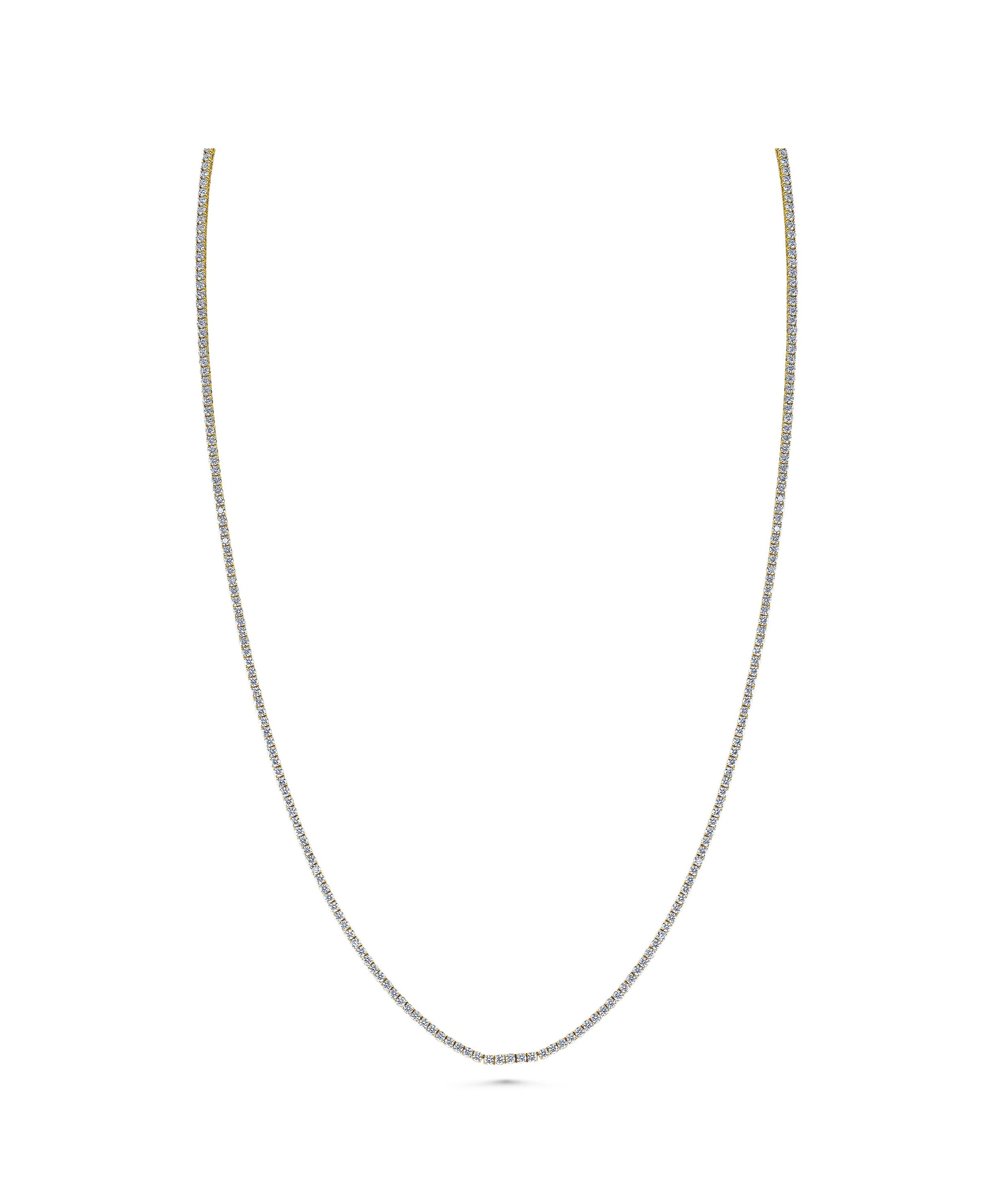 Classic Opera 4-Prong Round Diamond Necklace - SMALL