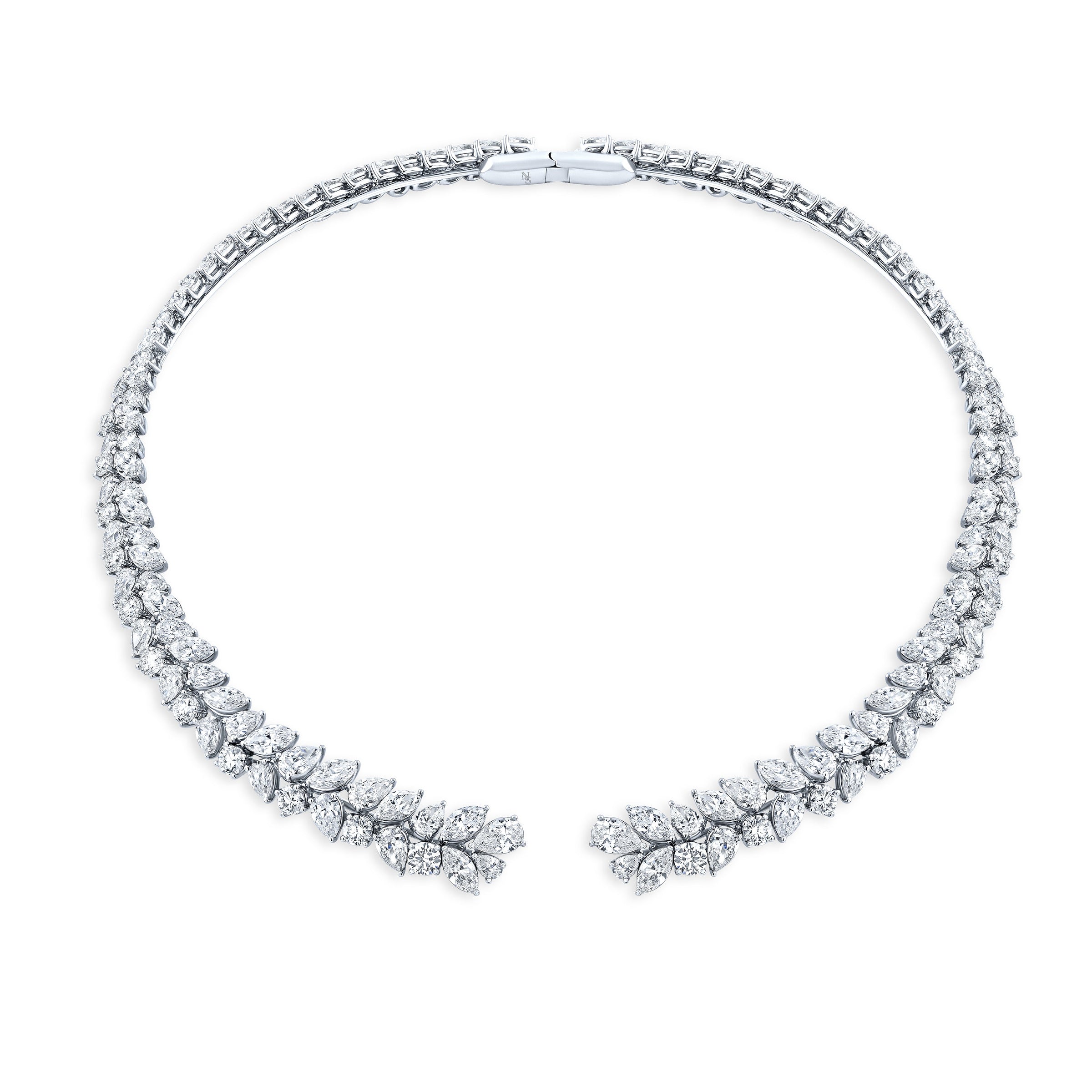 Fancy Shape Open Front Diamond Choker