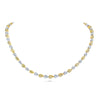 Alternating East West Fancy Yellow and White Pear Diamond Necklace