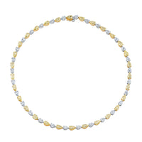 Alternating East West Fancy Yellow and White Pear Diamond Necklace