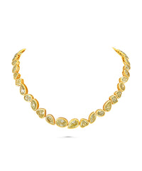 Fancy Yellow Mixed Shape Bezel Set Diamond Choker
