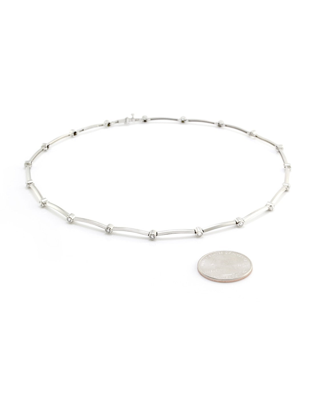 Tiffany & Co. Diamond Station Necklace in Platinum