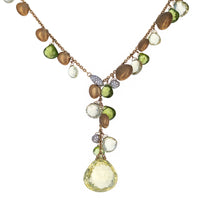 Marco Bicego Prasiolite and Peridot Lariat Necklace in Gold