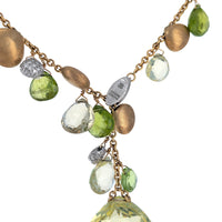 Marco Bicego Prasiolite and Peridot Lariat Necklace in Gold
