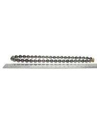 Dark Gray Tahitian Pearl Necklace with Diamond Leaf Clasp