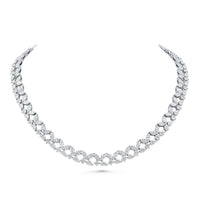 Fancy Shape Diamond Double Row Necklace